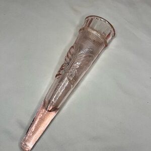 Antique Pink Depression Glass Wall Pocket Vase